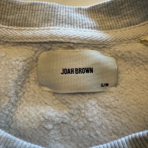 Joah Brown Cut Off Sweatshirt - Sz S/M - Picture 4 of 5